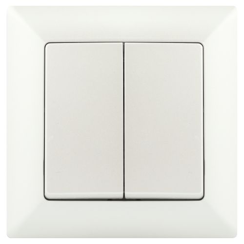 Переключатель 2-кл. СП Solo 4-107-06 10А 250В IP20 перламутр Intro Б0053614