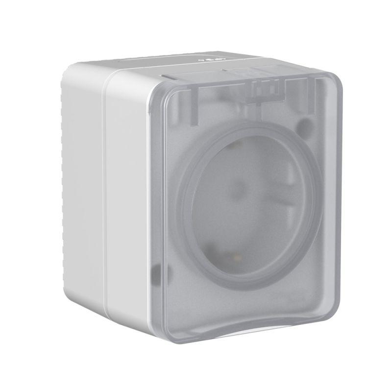 Розетка 1-м ОП AtlasDesign PROFI 16А IP54 250В заземл. защ. шторки сер. SE ATN543045