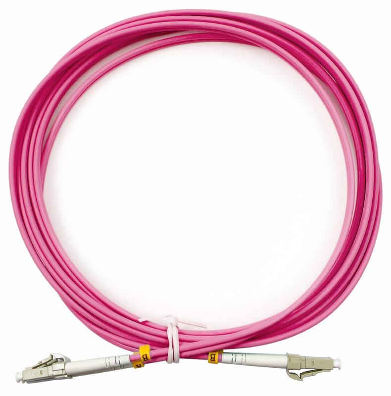 Шнур оптический FOP-50-OM4-LC-LC-3m duplex LC-LC50/125мм OM4 3м LSZH Cabeus 9103c