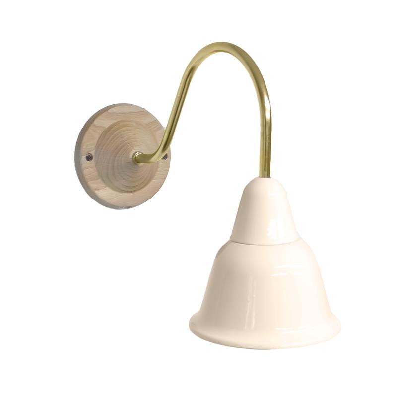 Светильник Кампана 1 плафон настенный керамика песочн. зол./зол. Bironi BS1-21-0404/31/10