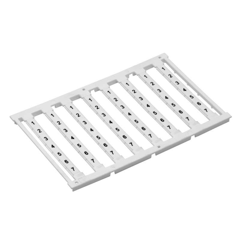 Маркировка для клемм ширина 5мм узкая для клемм Push-in бел. от 25 до 36 вертикальная ориентация 1шт = карта из 96 маркеров (уп.10шт) DKC NUPUTUK-5F-25-36V