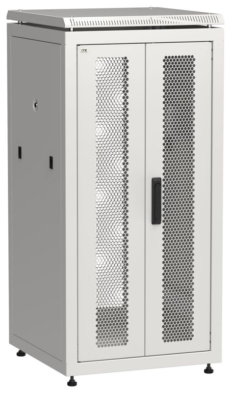 Шкаф сетевой LINEA N 19дюйм 24U 600х600мм передн. перфорир. распашная двустворчат. задн. перфорир. сер. ITK LN35-24U66-2PP