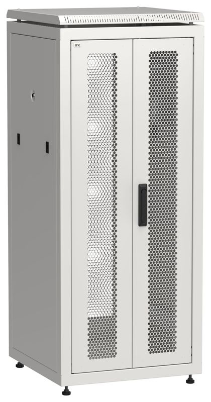 Шкаф сетевой LINEA N 19дюйм 28U 600х600мм передн. перфорир. распашная двустворчат. задн. перфорир. сер. ITK LN35-28U66-2PP