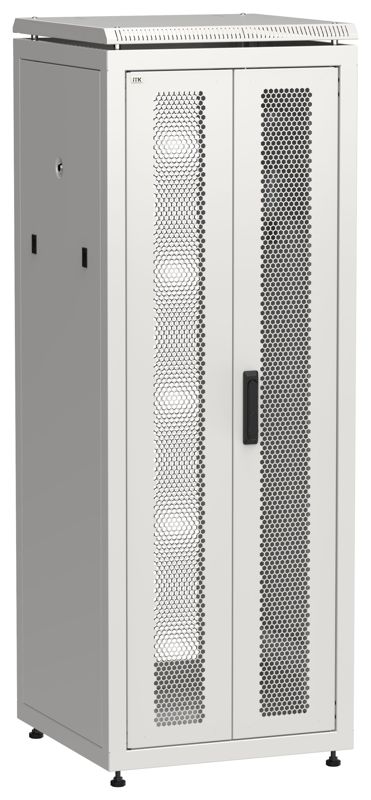 Шкаф сетевой LINEA N 19дюйм 33U 600х600мм передн. перфорир. распашная двустворчат. задн. перфорир. сер. ITK LN35-33U66-2PP