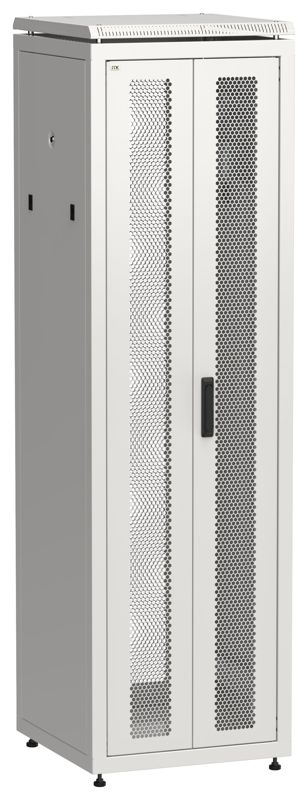Шкаф сетевой LINEA N 19дюйм 42U 600х600мм передн. перфорир. распашная двустворчат. задн. перфорир. сер. ITK LN35-42U66-2PP