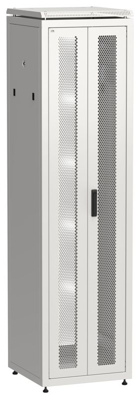 Шкаф сетевой LINEA N 19дюйм 47U 600х600мм передн. перфорир. распашная двустворчат. задн. перфорир. сер. ITK LN35-47U66-2PP
