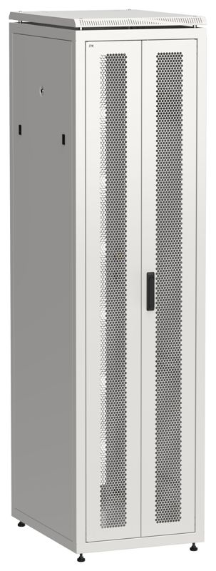 Шкаф сетевой LINEA N 19дюйм 47U 600х800мм передн. перфорир. распашная двустворчат. задн. перфорир. сер. ITK LN35-47U68-2PP