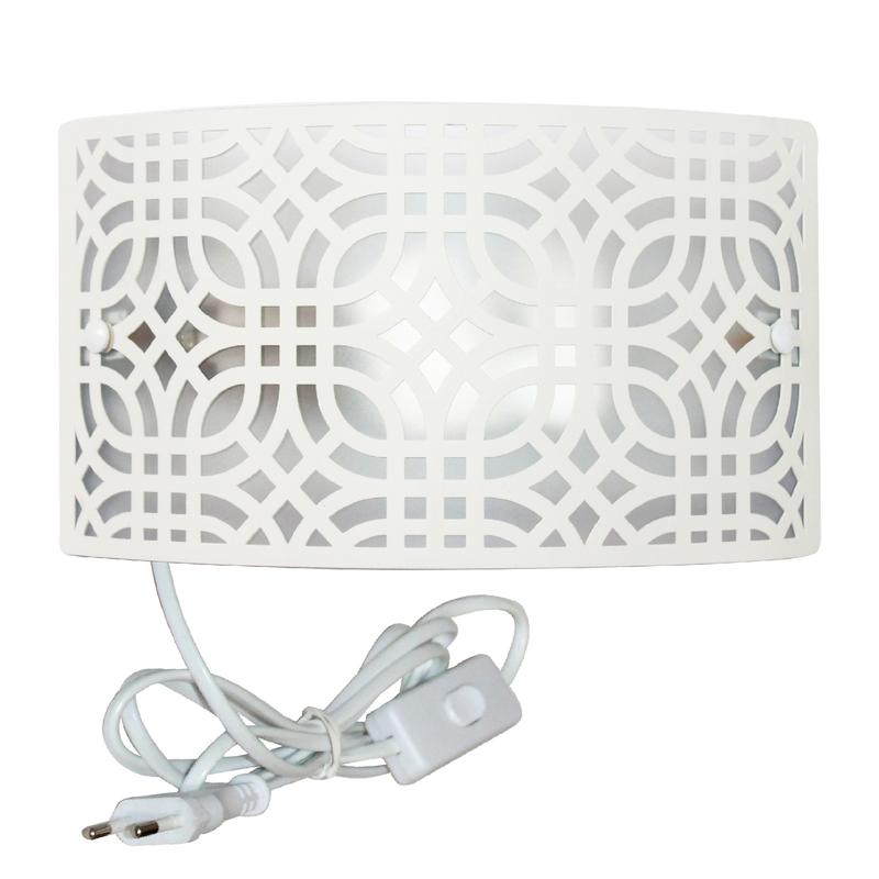 Светильник "Амина" 250х140 НББ 06-40 М42 держ. винт/шнур бел. (ИМ) настенный бел. муар Элетех 1005405252