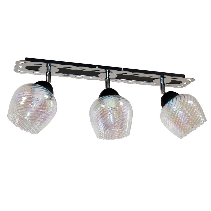 Светильник "Кира" 131 НПБ 01-3х60-222 (ИМ) потолочный черн. муар хром Элетех 1005404974