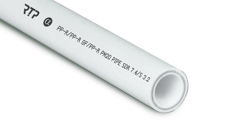 Труба PPR 63х8.6 PN20 стекловолокно бел. (дл.4м) RTP 10335