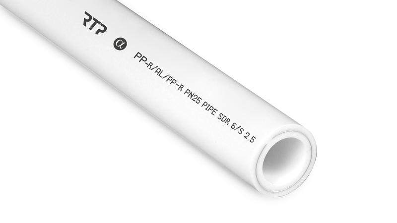 Труба PPR 40х6.7 PN25 армир. алюм. бел. (дл.4м) RTP 14368