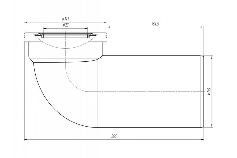 Труба фановая ВК 110х90 АНИ W9220 бел. RTP 11458