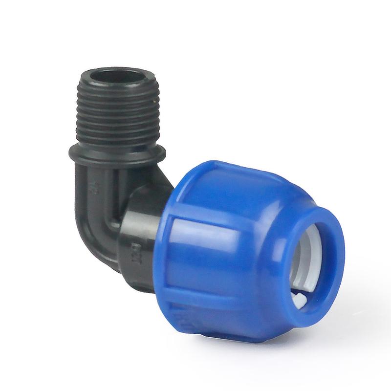 Отвод компрессионный наружн. резьба PN16 d32х1/2дюйм для ПЭ труб RTP 11559