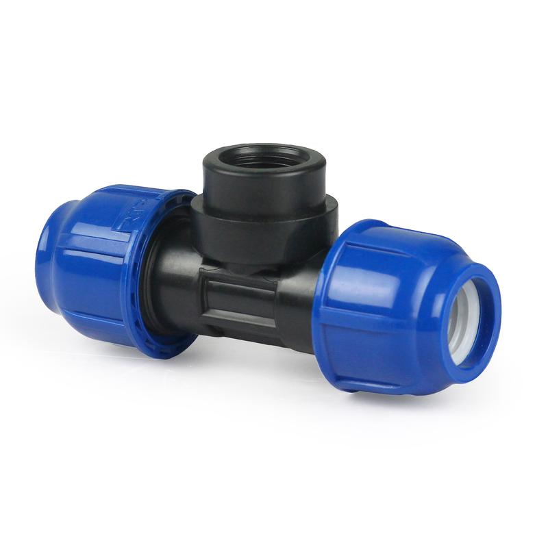 Тройник компрессионный внутр. резьба PN16 d40х1 1/4дюйм для ПЭ труб RTP 14427