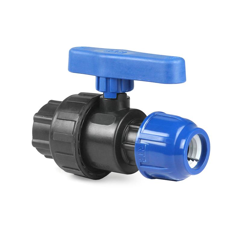 Кран шаровой компрессионный внутр. резьба PN10 d32х1дюйм для ПЭ труб RTP 14527