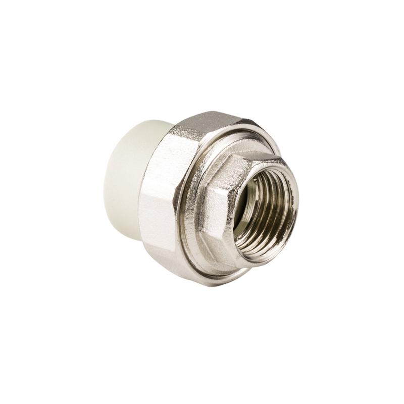 Муфта комбинированная разъемная "Американка" PPR внутр. резьба 20х3/4 сер. RTP 15516