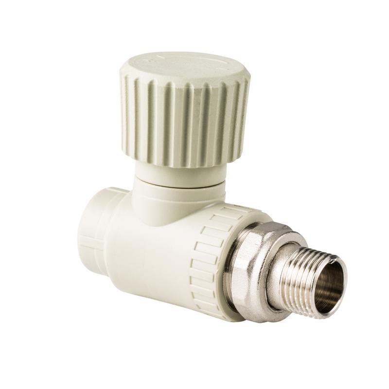 Вентиль для радиатора прямой PPR 25х3/4 сер. RTP 15822