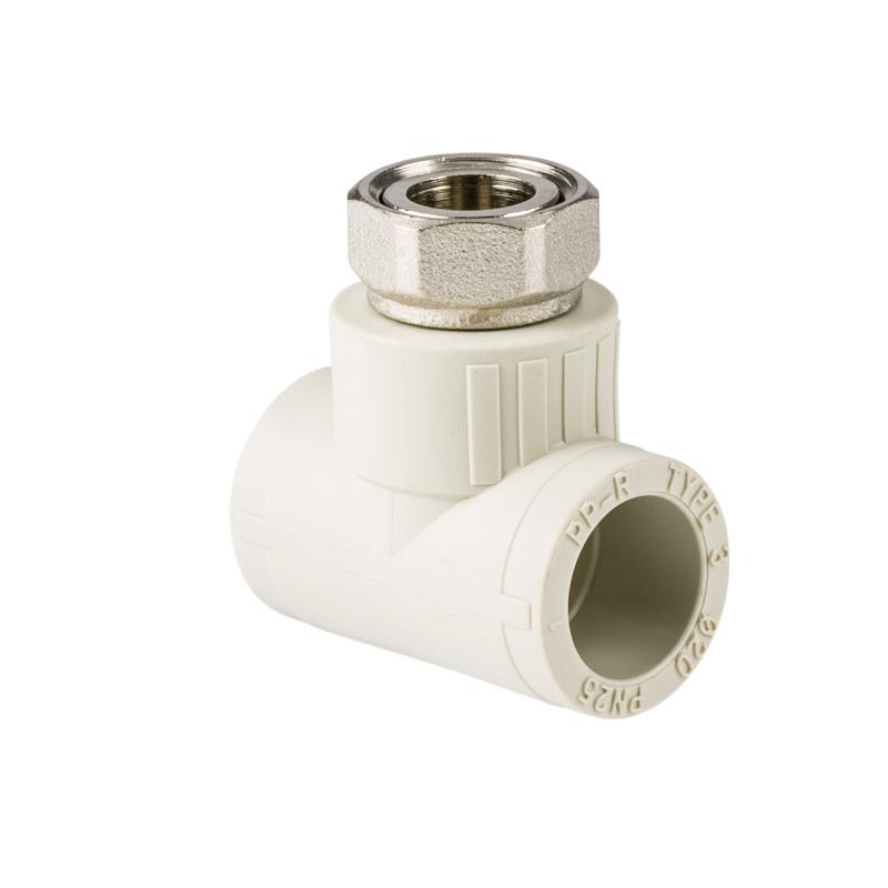 Тройник с накидной гайкой PPR 20х1/2 сер. RTP 15835