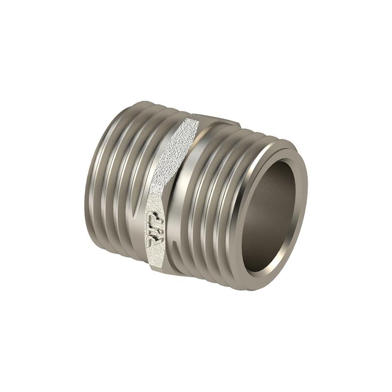 Ниппель латунь наружн. резьба 1дюйм никель RTP 25102