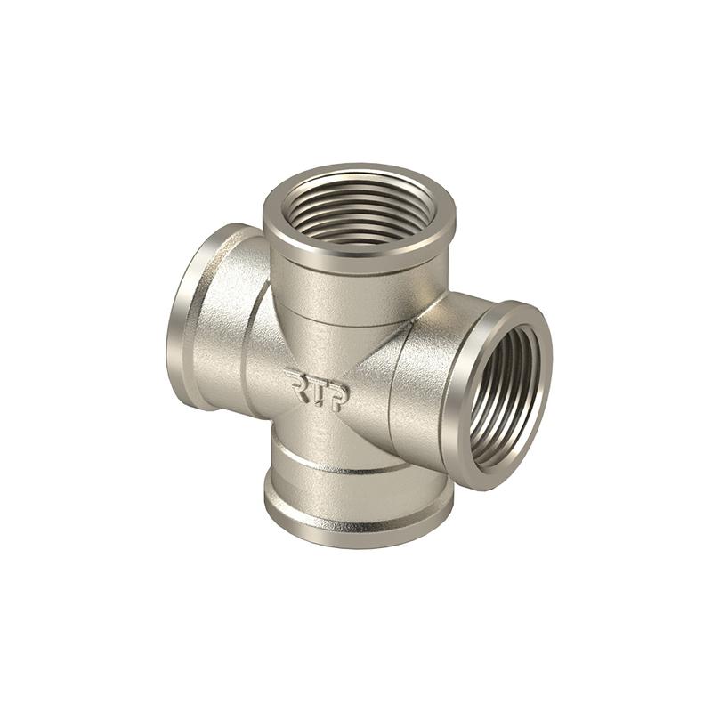 Крестовина латунь 3/4дюйм никель RTP 25163
