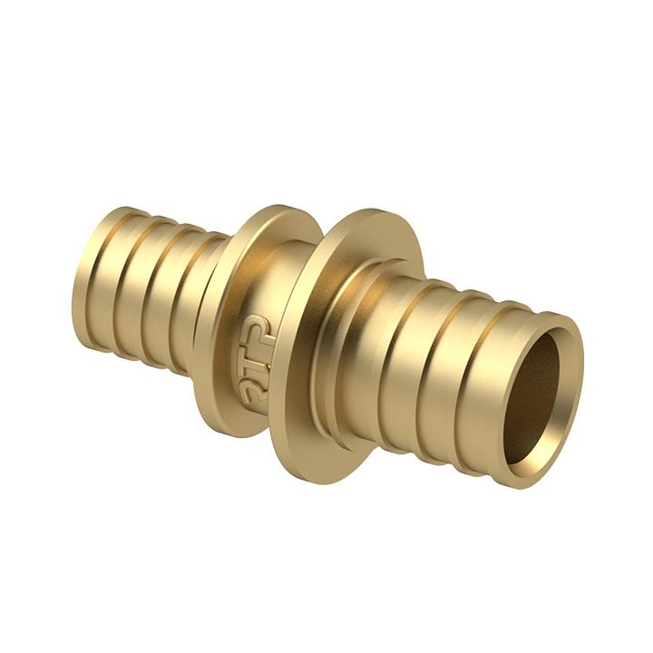 Муфта переходная аксиальная латунь 20/25 желт. RTP 28315