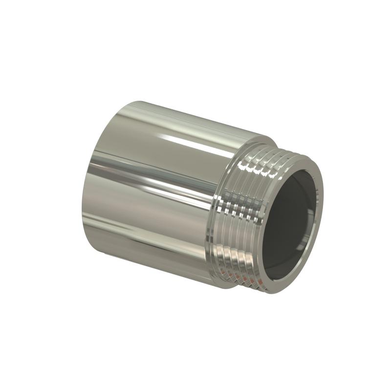 Удлинитель переходной латунь 1/2х3/4дюйм L20 хром. RTP 28519