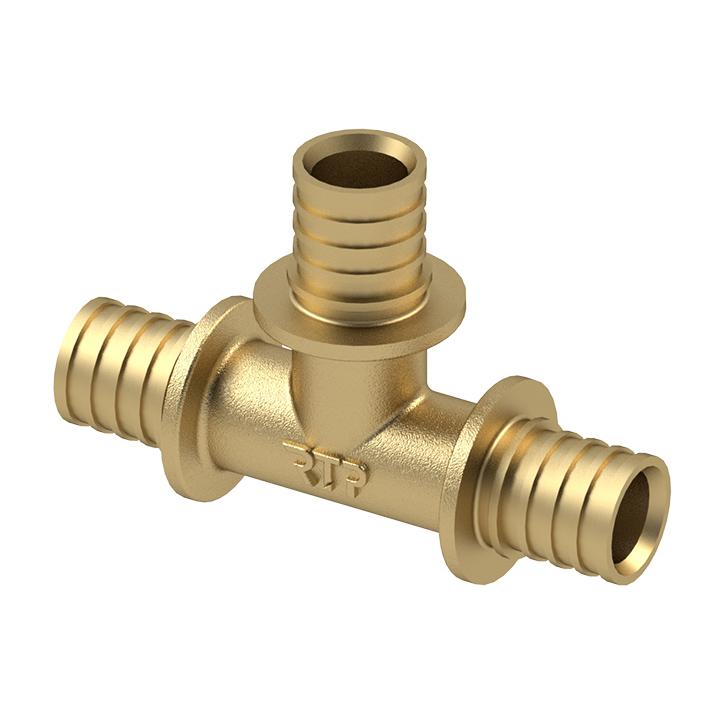 Тройник аксиальный латунь 32 желт. RTP 29356