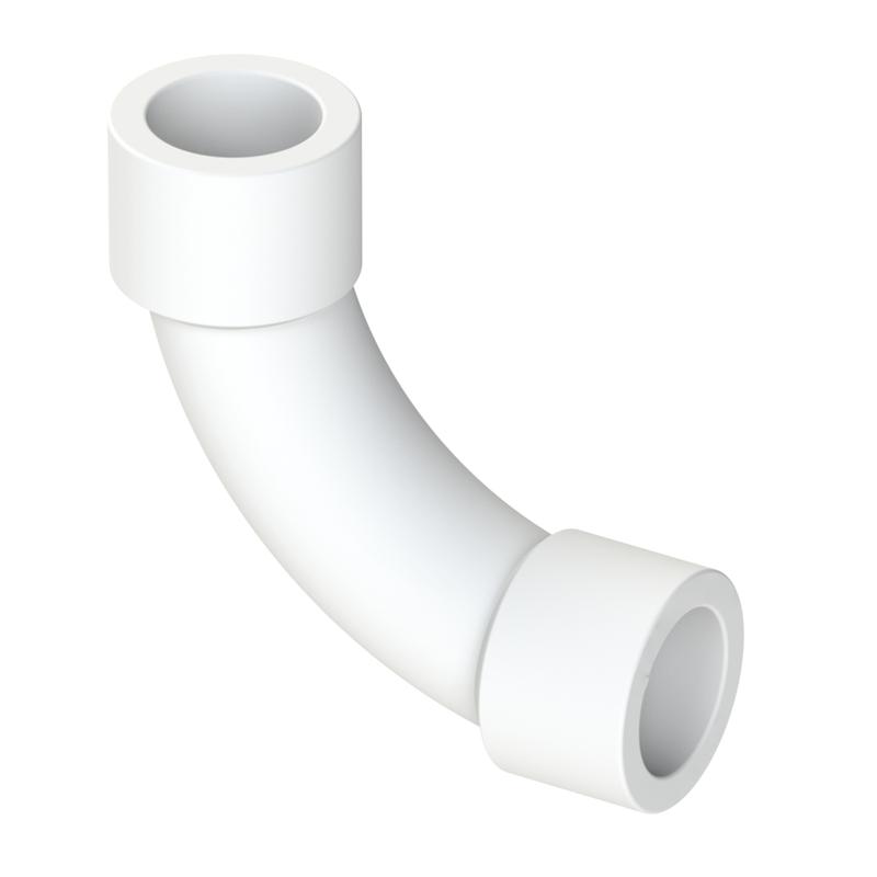 Угольник плавноизогнутый PPR внутр./внутр. соединение 32х90град. бел. RTP 31247