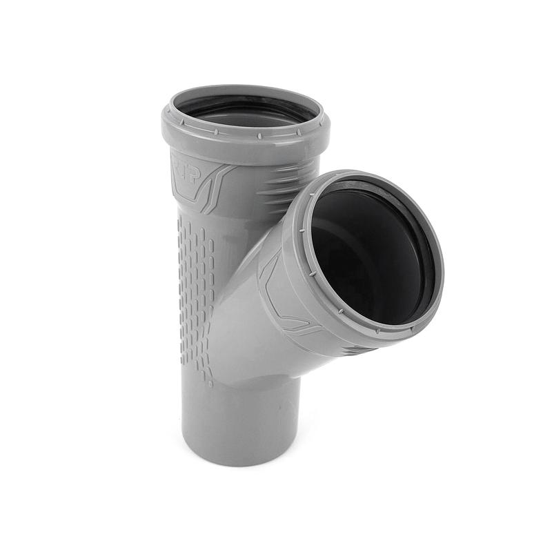 Тройник ВК ПП 75/75х45 сер. RTP 36529