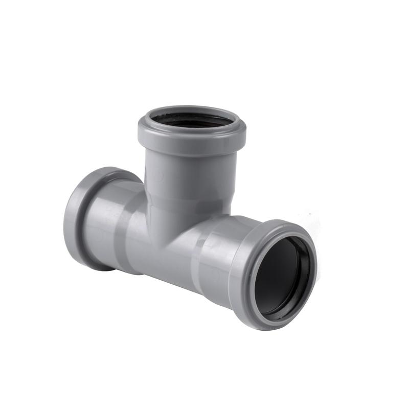 Тройник трехраструбный ВК ПП 50/50х90 сер. RTP 36530