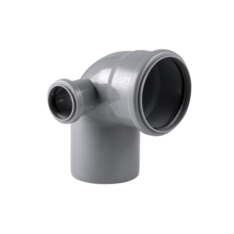 Отвод левый ВК ПП 110/50х87 сер. RTP 36683