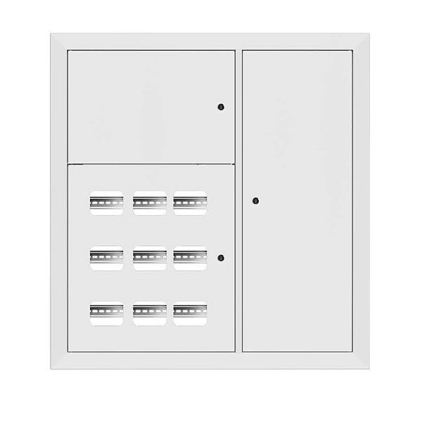 Щит этажный 9кв. RAL9003 3 окна в ряд по гориз. (1000х950х150) PROxima EKF mb29-v-9-ral9003-1