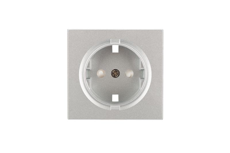 Панель розетки с заземл. серебр. Cellia Makel 2251733