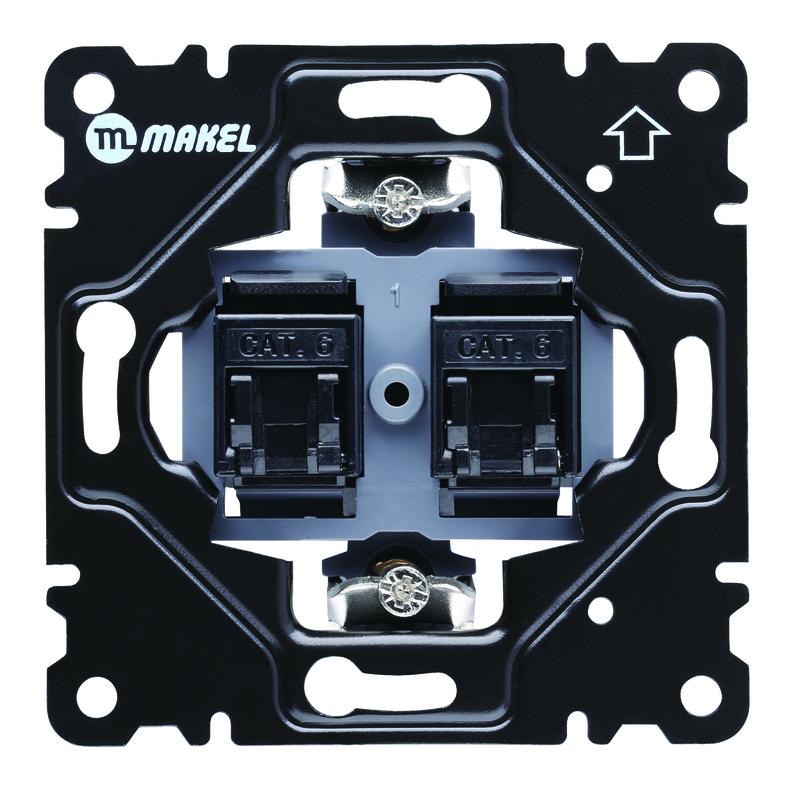 Розетка компьютерная 2-м Cellia механизм Makel 2200632