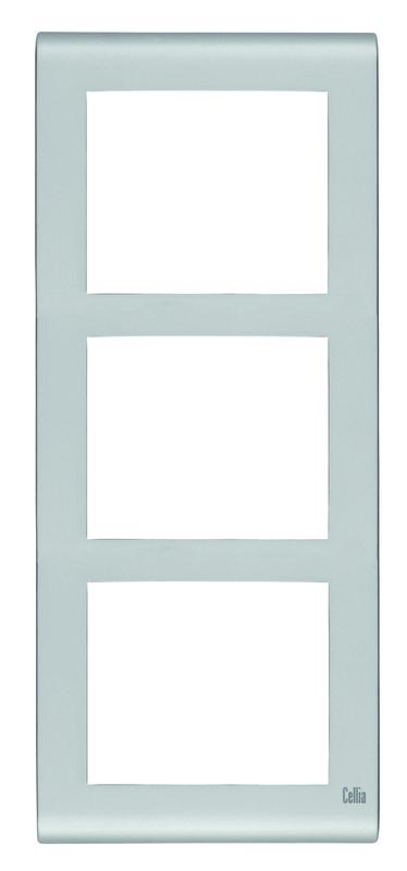 Рамка 3-м вертикал. матов. хром Cellia Makel 2348708