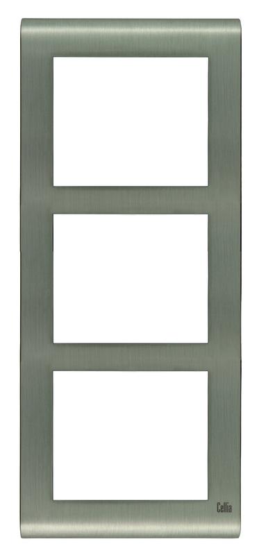 Рамка 3-м вертикал. сатин Cellia Makel 2349708