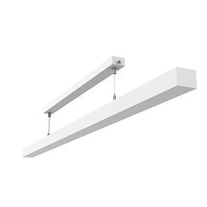 Светильник светодиодный Qubo-line 1510х50х40 30Вт 4000К подвесной аварийный автономный постоянного действия рассеив. опал RAL9003 бел. муар VARTON V1-R0-00237-30A00-4003040