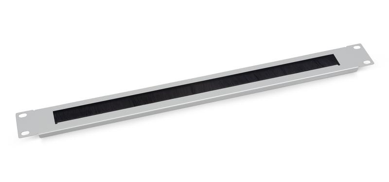 Органайзер кабельный горизонтальный 19дюйм 1U SH-J004A-GY с щеточным вводом метал. Сер. (RAL7035) Cabeus 7077c