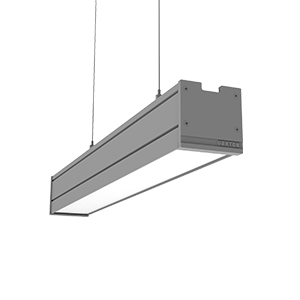 Светильник светодиодный Mercury Pro 18Вт 3000К 514х65х65 IP54 подвесной рассеив. опал RAL7045 сер. муар с декоративным проводом 2м и комплектом подвесов 2м диммер DALI VARTON V1-R0-70256-30D01-5401830