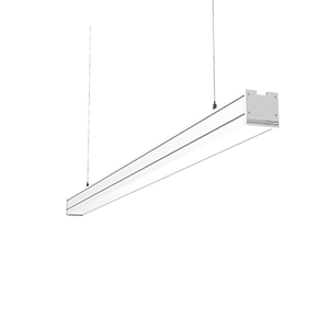 Светильник светодиодный Mercury Pro 28Вт 3000К 2002х65х65 IP54 подвесной рассеив. опал RAL9003 бел. муар с декоративным проводом 2м и комплектом подвесов 2м VARTON V1-R0-00259-30000-5402830