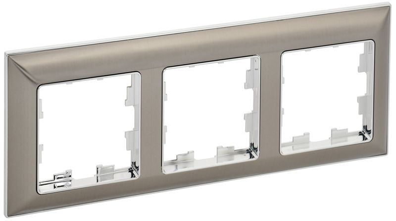 Рамка 3-м BRITE РУ-3-Бр хром/никель IEK BR-M32-12-4-K23