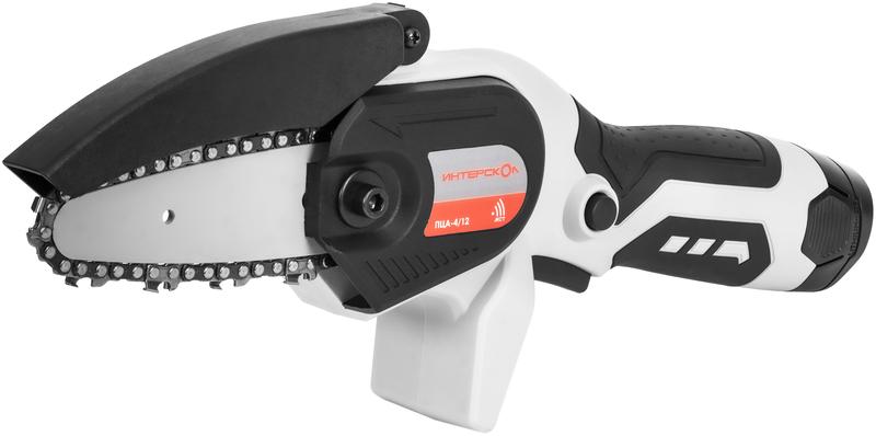 Пила цепная аккумуляторная ПЦА-4/12 12В 4600 об/мин (2 аккум. 2А.ч ЗУ) ИНТЕРСКОЛ 811.2.2.70