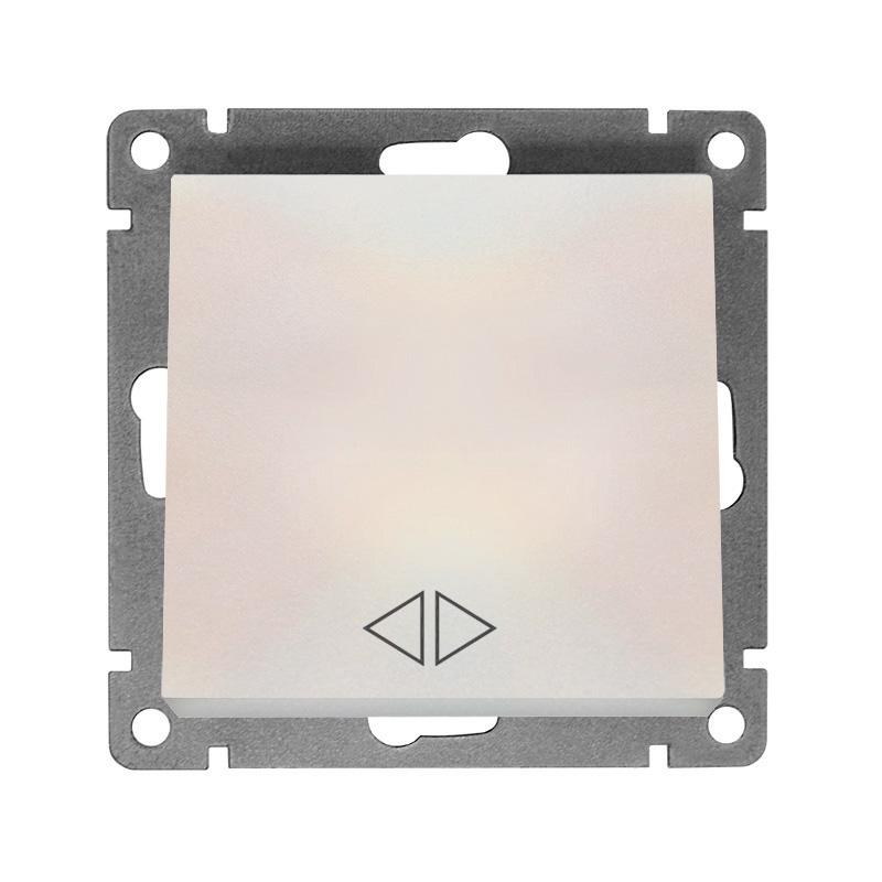 Переключатель перекрестный 1-кл. СП Афина 10А IP20 механизм жемчуж. UNIVersal A0024-Obr
