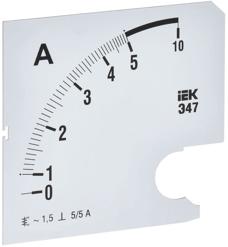 Шкала сменная для амперметра Э47 5/5А-1.5 96х96мм IEK IPA20D-SC-0005