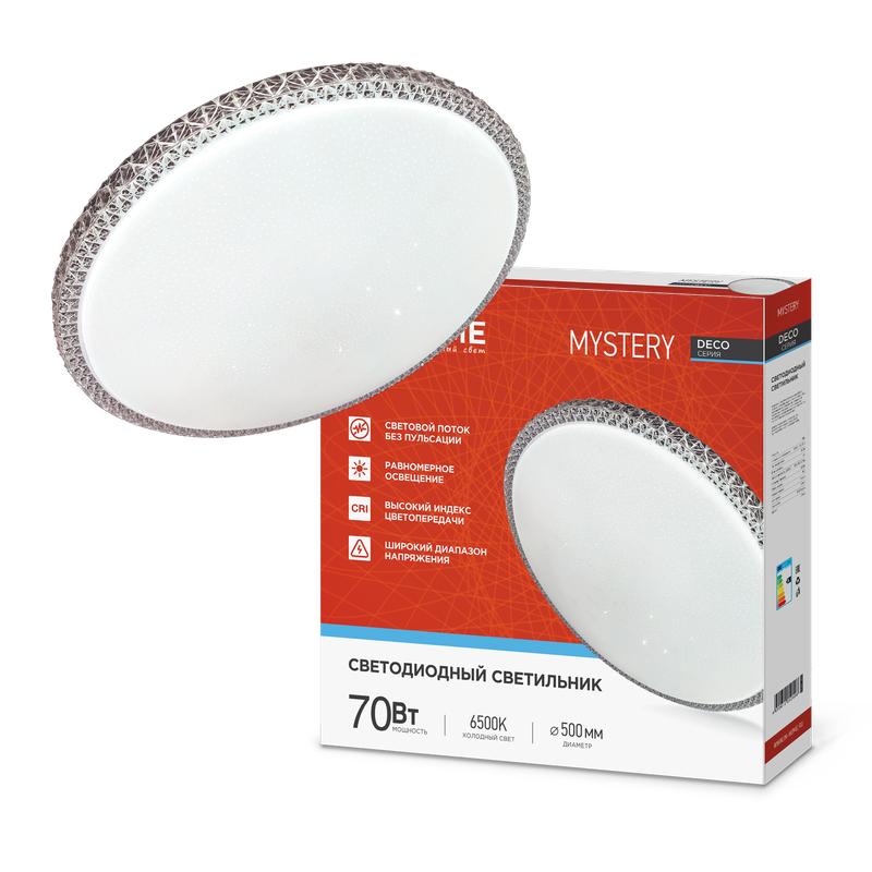 Светильник светодиодный DECO MYSTERY 70Вт 6500К 6300лм 230В 500х73мм IN HOME 4690612052496