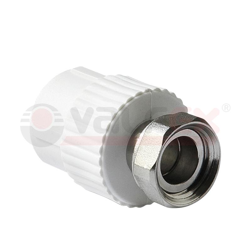 Муфта с накидной гайкой 20х1/2дюйм (150/30) сер. VALFEX 10139020Г