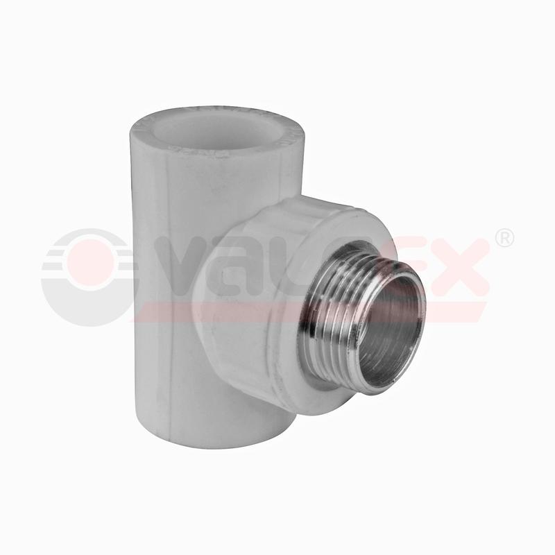 Тройник переходной с наружной резьбой 25х3/4дюймх25 (45/15) сер. VALFEX 10128025Г