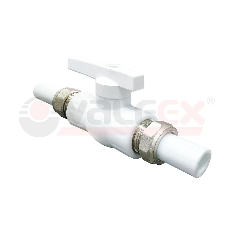 Кран шаровой 32х1 1/4дюйм полнопроходной с двусторонним разъемным соединением (12/3) бел. VALFEX 20246032