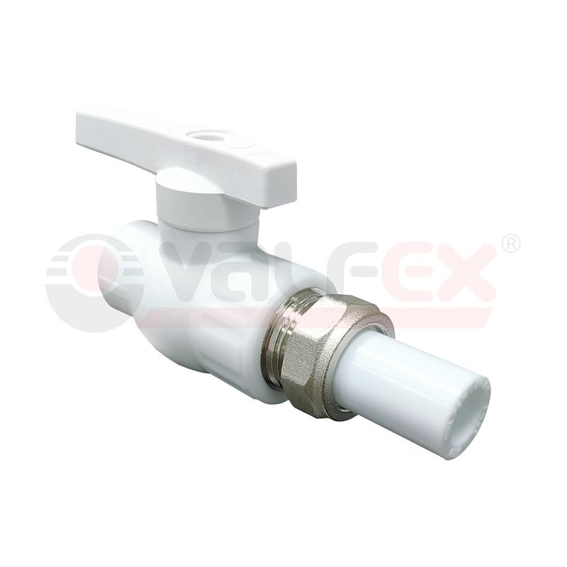 Кран шаровой 25х1дюйм полнопроходной с односторонним разъемным соединением (32/8) сер. VALFEX 20244025Г