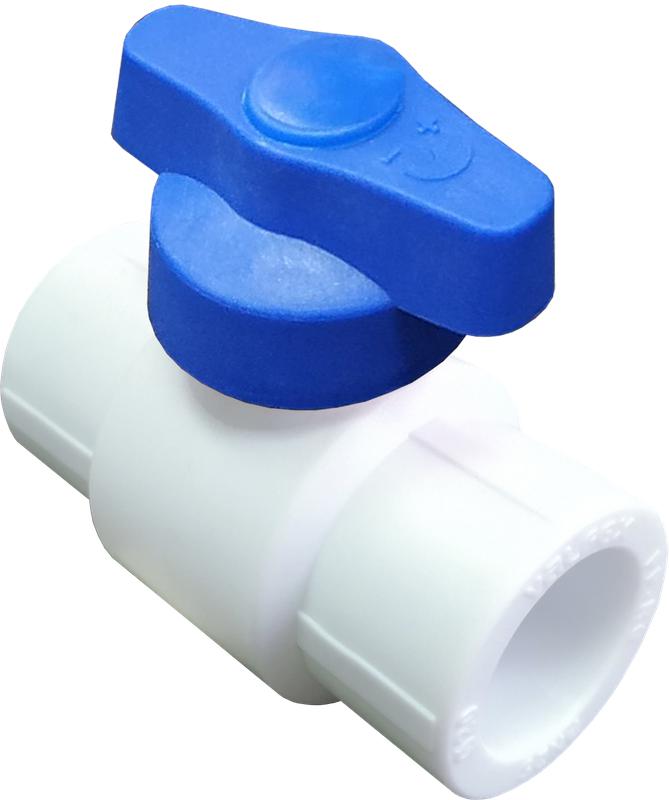 Кран шаровой 20 полупроходной с син. ручкой (100/20) сер. VALFEX 20255020BГ